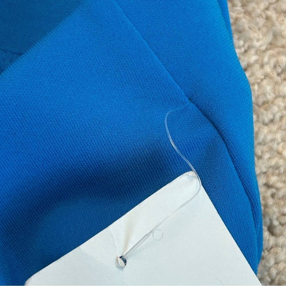 Zara blue stretchy high waisted flare pull on pants Sz M NWT - Picture 7 of 14